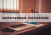 软件开发平台如何选择（软件平台开发流程）